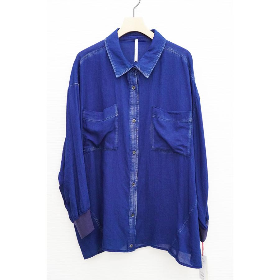 Dignite collier（ディニテコリエ） シアーデニムシャツ 長袖 薄手素材