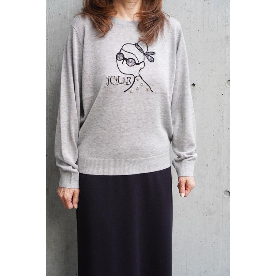 ROSIEE（ロージー） 女の子柄刺繍ニット レディースニット 刺繍 2025AW