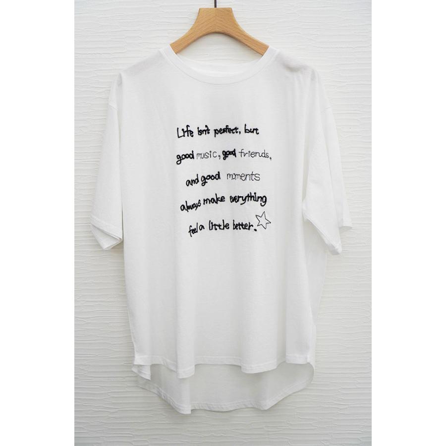 ROSIEE ロージー レディース 半袖 カットソー 手書きロゴ刺繍Tシャツ 春夏 シンプル R830309 | ROSIEE | 05