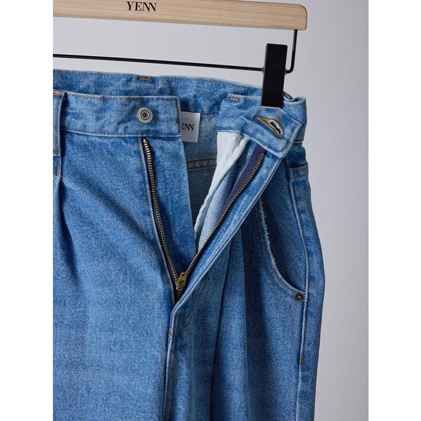 YENN イェン レーザーカット ワイドデニム レディースデニム オール