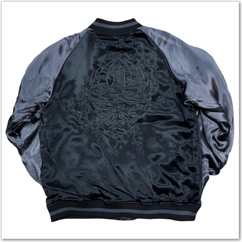 絡繰魂-漆】八咫烏 神の遣いリバーシブル スカジャン 234015