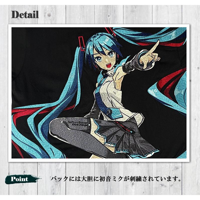 絡繰魂 × 初音ミク 爆音 TEE 262005 刺繍 ボカロ コラボ サテン