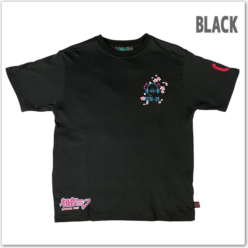 絡繰魂 × 初音ミク 桜満開 TEE 262007 刺繍 ボカロ コラボ 半袖 T