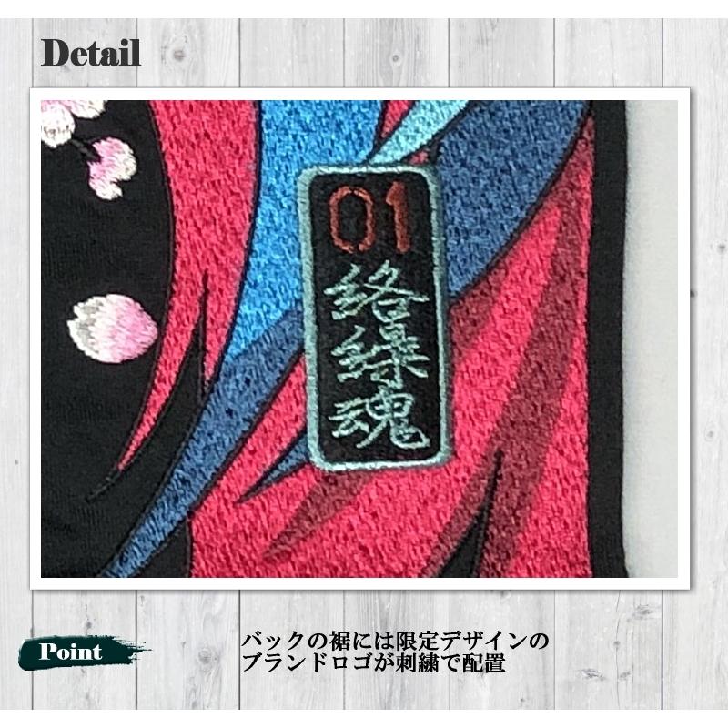 絡繰魂 × 初音ミク 桜満開 TEE 262007 刺繍 ボカロ コラボ 半袖 T
