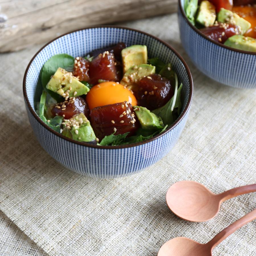 菱紋 6寸 18cm 丼 ５個 新品未使用 送料込み 多用丼 千段十草 多用丼 13cm 小丼 昭和製陶 染付 磁器 和食器 モダン 食器