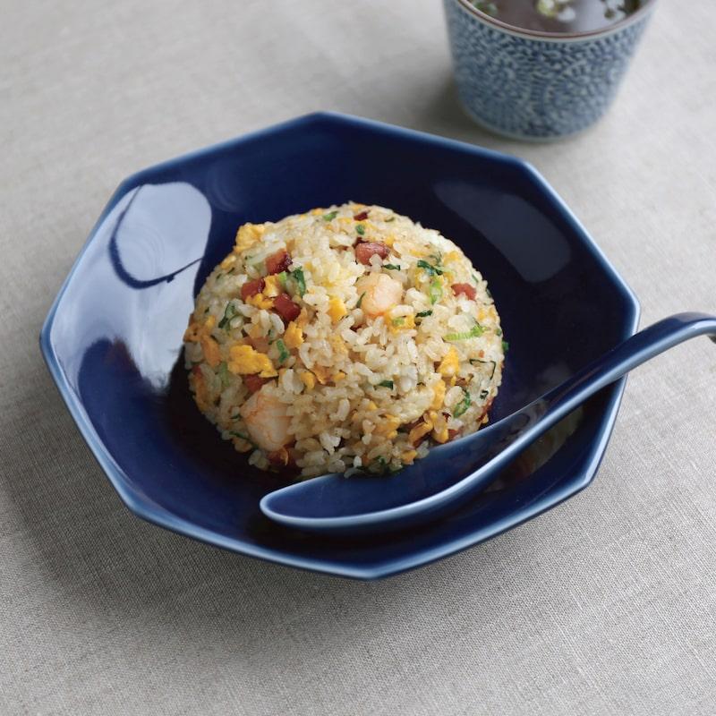 町 中華 八角皿 炒飯皿 チャーハン イエロー ネイビー 19深皿 町 中華 八角皿 炒飯皿 チャーハン イエロー ネイビー 19深皿