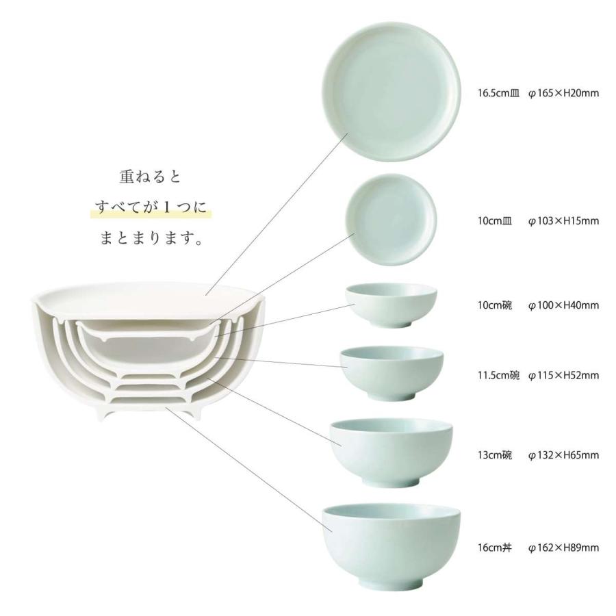 食器セット コンパクト 小田陶器 磁器 美濃焼 収納 応量器