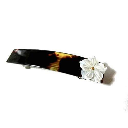 最新コレックション 創業145年べっ甲の菊池セール中 本べっ甲 バレッタ 髪留め 白蝶貝付 ５８ 髪飾り 全商品セール中 最高の Www Bynaric In