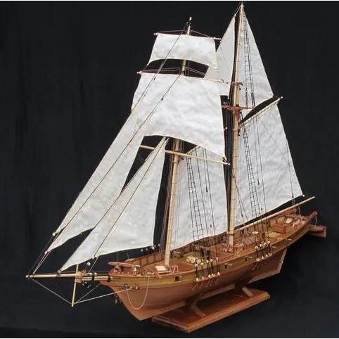 プラモデル 組み立て式 戦艦 ハーヴェイ ヨットモデルキット 1847 /96スケール 船 帆船 ボート ヨット 木製 模型 モデルキット｜icigo-icie3｜02