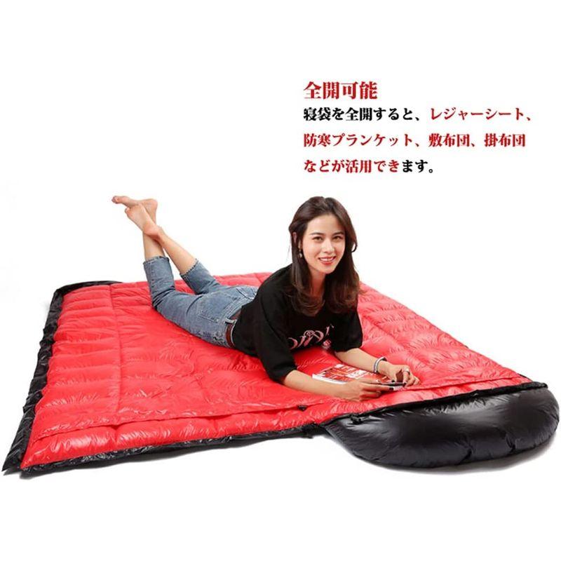 Fengzel Outdoor立体キルト 封筒型寝袋 210*80cm ダウン90% 400-2000g良質羽毛詰め フードが脱着 足が出せ Outdoor立体キルト 封筒型寝袋 210*80cm ダウン90% 2000g良質羽毛詰め フードが脱着 足が出せ