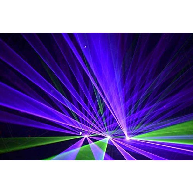 IpowerBingo 2W RGB レーザー舞台照明 DMX512対応 音声起動 両方向回転 LED 高輝度 パーティー 舞台照明 スポッ