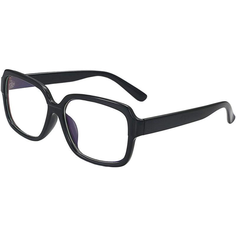 Aroncent 四角 メガネ おしゃれ ブルーライトカット 眼鏡 大きい 携帯用 メガネ拭き ケース収納 メンズ レディース ファッション  QIbcspLjDh, 財布、帽子、ファッション小物