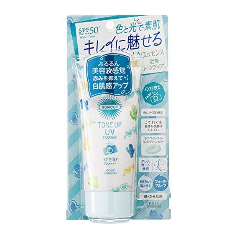 Kose サンカット 日焼け止め トーンアップ Uv エッセンス ミントグリーン カラーコントロール ウォータープルーフ 80g クリスタル 苺一会 通販 Yahoo ショッピング