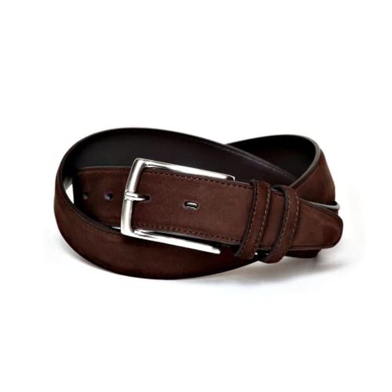 Kieth キース メンズ ビジネス ベルト 牛革ヌバック ダークブラウン 日本製 メール便なら送料無料