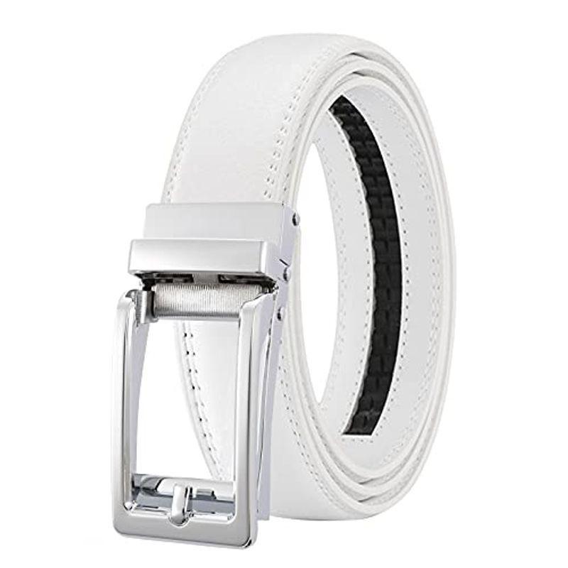 Junltx スーツ ベルト メンズ 紳士 ビジネス カジュアル おしゃれ オートロック式 本革 穴無し 通勤 自動バックル 穴なし ゴルフ 最高の品質