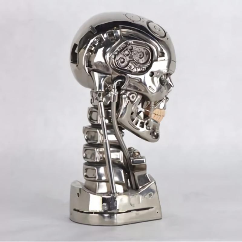 ターミネーターT 800 1:1スケール T2 アーノルド・シュワルツェネッガー 頭蓋骨 頭部 映画 ヒーロー ハリウッド フィギュア ホビー T-800 1/1 LED点灯 フィギュア ホビー 5cm