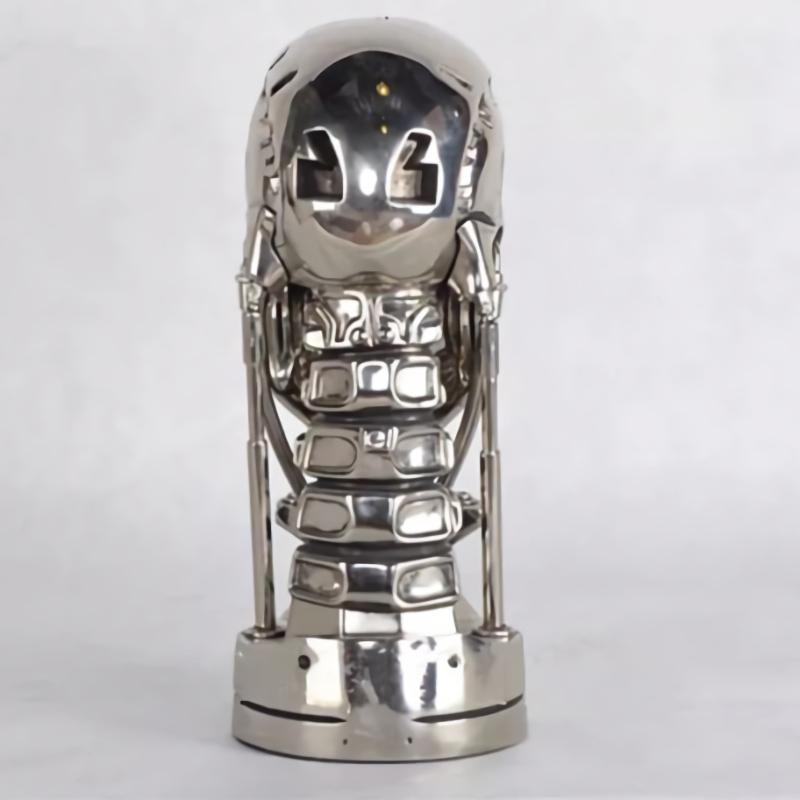 ターミネーターT 800 1:1スケール T2 アーノルド・シュワルツェネッガー 頭蓋骨 頭部 映画 ヒーロー ハリウッド フィギュア ホビー T-800 1/1 LED点灯 フィギュア ホビー 5cm