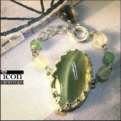 SV925 2種 シリマナイト キャッツアイ リング ライムグリーン6.1ct  