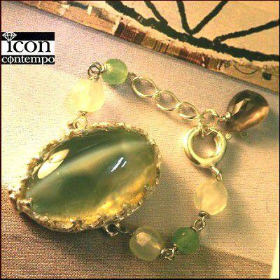 SV925 2種 シリマナイト キャッツアイ リング ライムグリーン6.1ct  