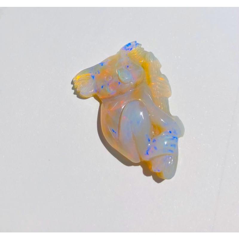 オパール コアラ彫刻 ルース 大粒28.6ct オーストラリア産 カービング