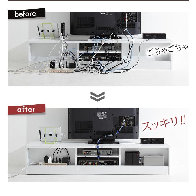 TVボード リビングボード ローボード 背面収納TV台 ステラ 幅150cm TVラック リビング収納 TV台 キャスター付き｜iconn｜04