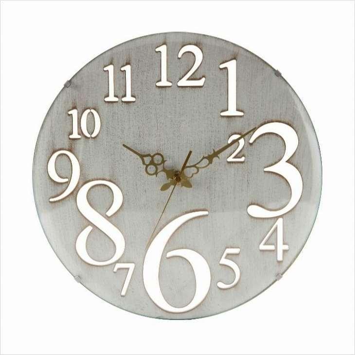 掛時計 レトロ Φ32cm ホワイト（ホワイト）｜iconn