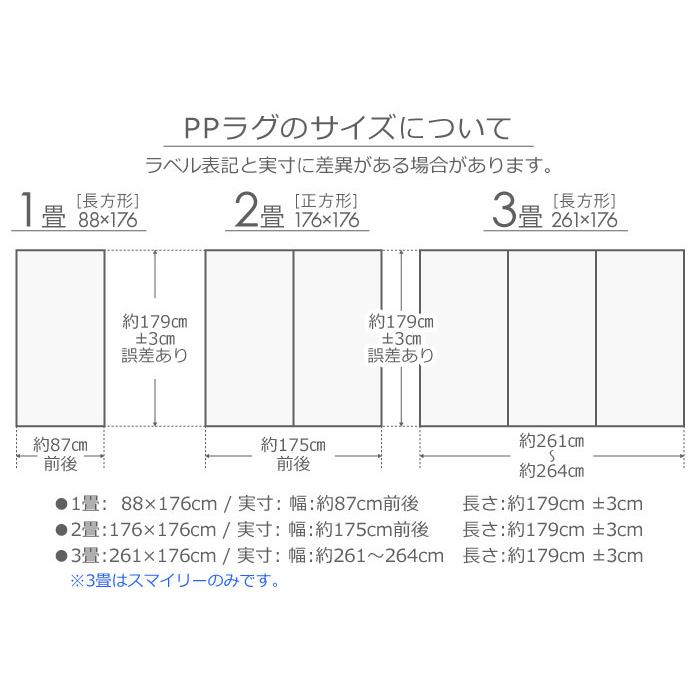 カーペット ラグ い草風PPラグ 3畳 三畳 約176×約264cm 防炎認定 洗える 子供部屋 幼稚園 保育園 キャラクター ホットカーペット対応 本州/四国=送料無料｜iconyt｜05