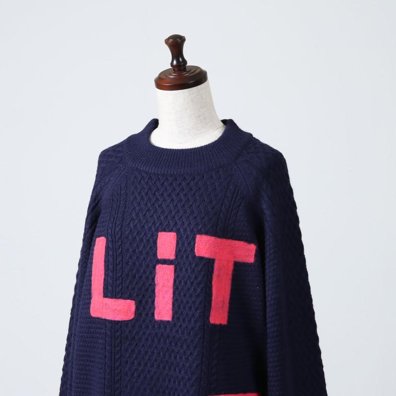 blanc basque - Blanc BASQUE アラン編み×ニードルパンチ ニットプルオーバー blanc basque (ブランバスク) アラン編み×ニードルパンチ ニット