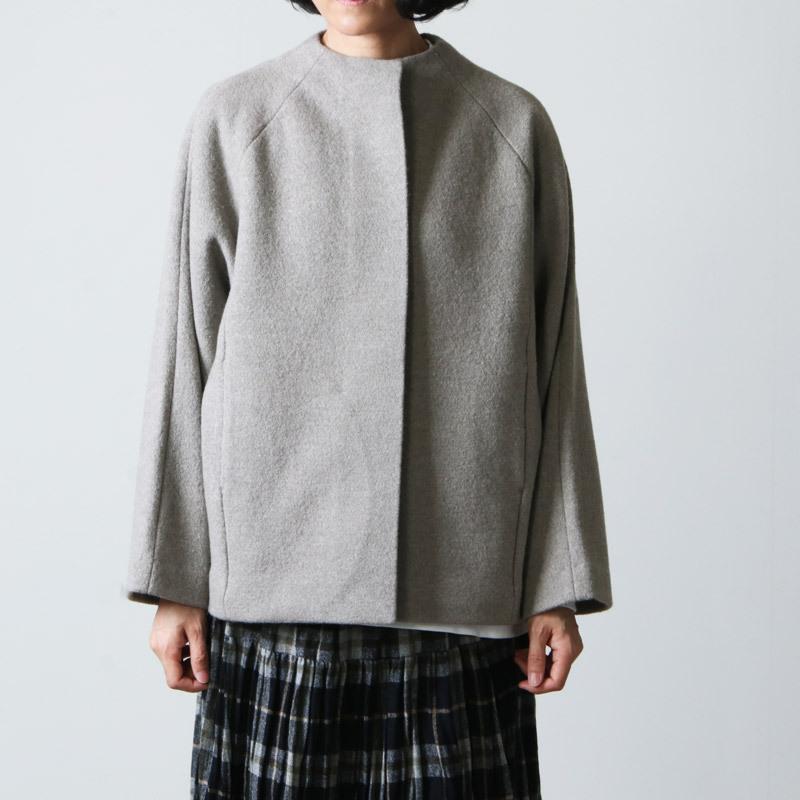 evam eva evameva (エヴァムエヴァ) press wool short coat evam eva evameva (エヴァムエヴァ) press wool short coat