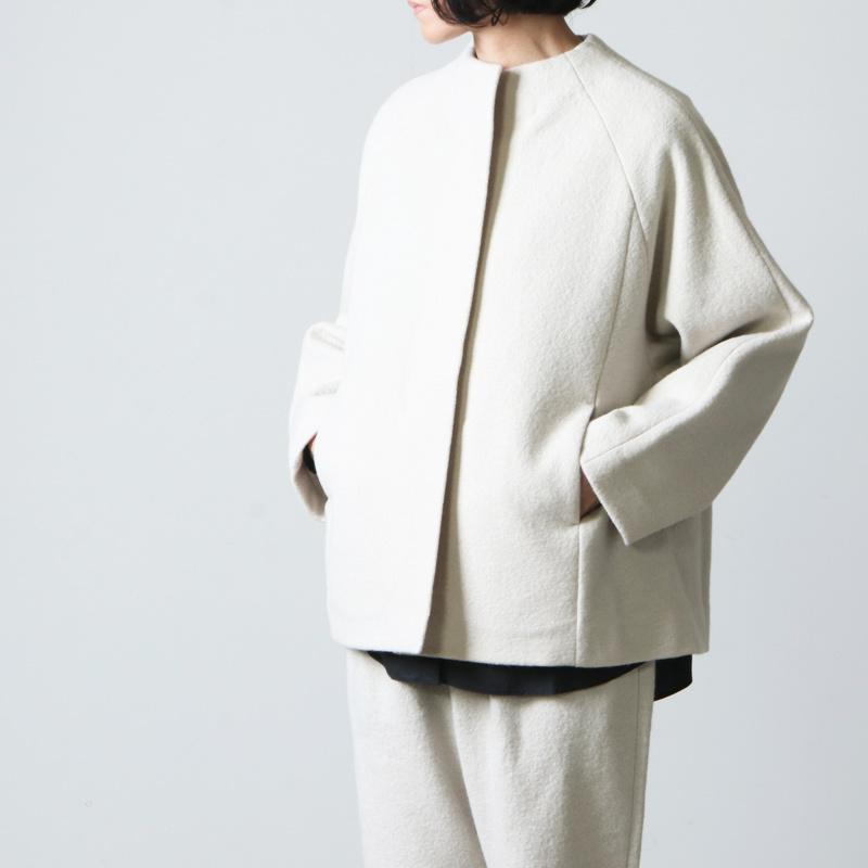 evam eva evameva (エヴァムエヴァ) press wool short coat evam eva evameva (エヴァムエヴァ) press wool short coat