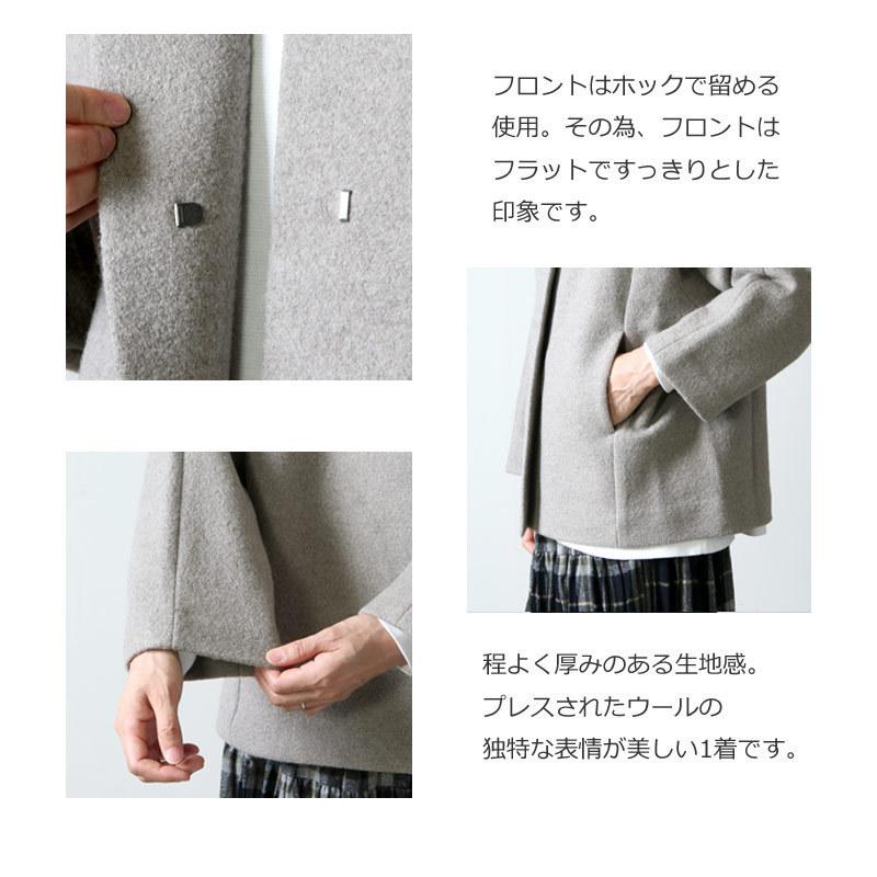 evam eva evameva (エヴァムエヴァ) press wool short coat evam eva evameva (エヴァムエヴァ) press wool short coat