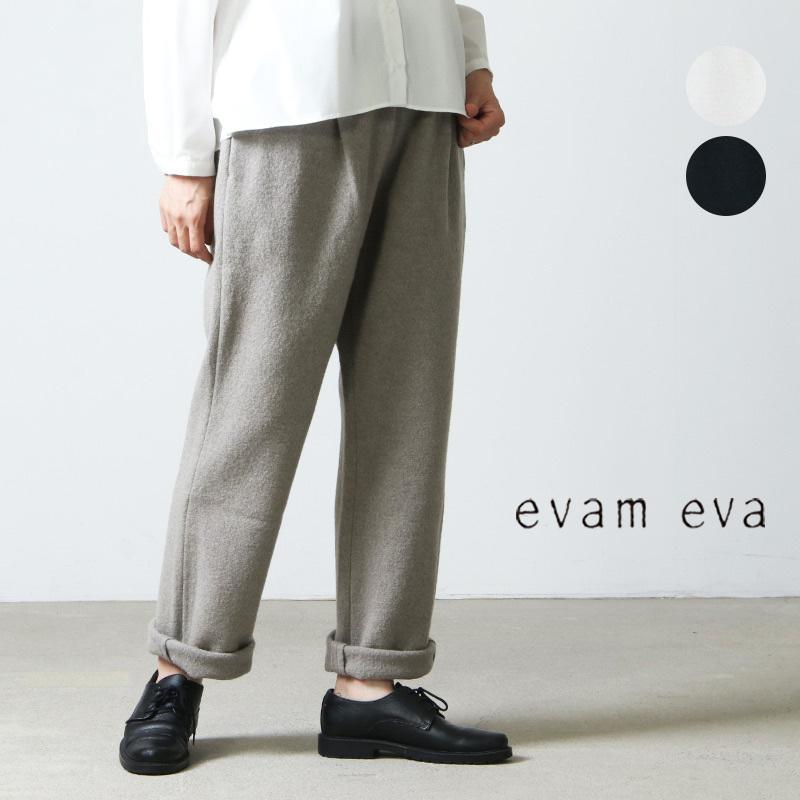 evameva (エヴァムエヴァ) press wool pants / プレスウールパンツ