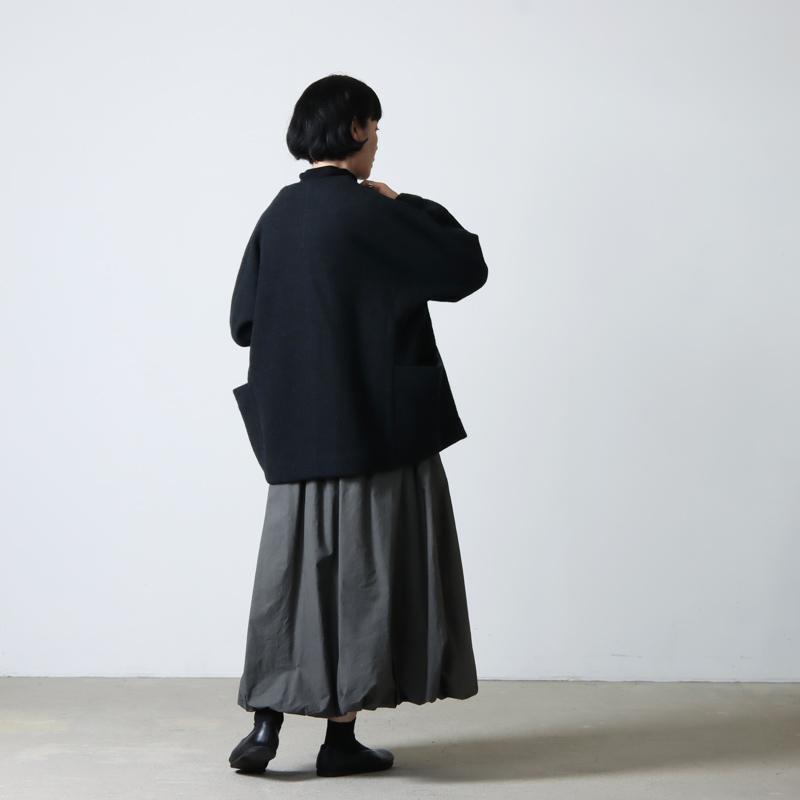 evam eva プレスウールショートコート evameva (エヴァムエヴァ) press wool short coat / プレス
