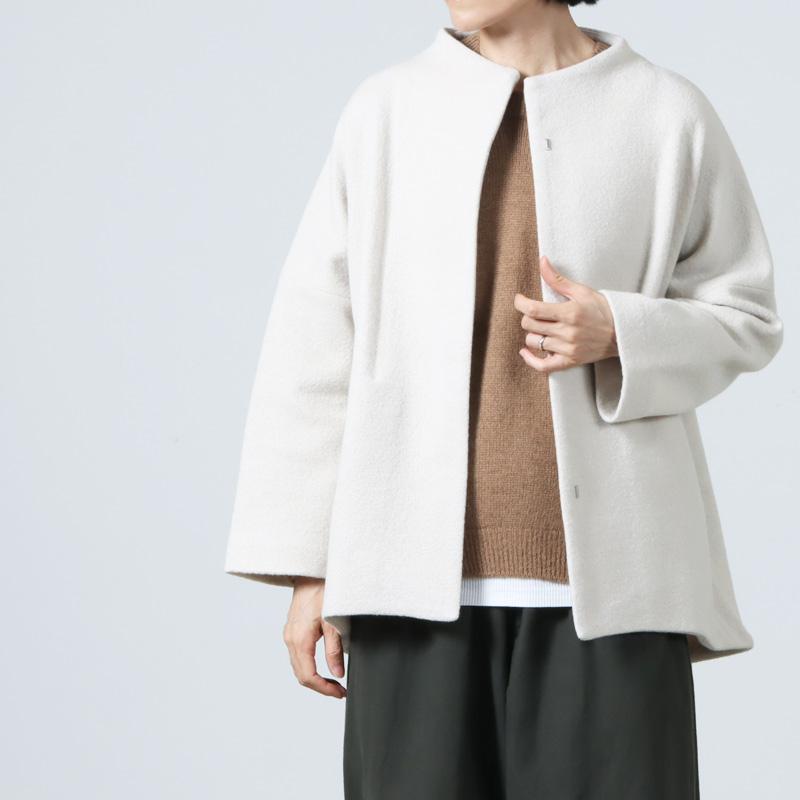 evam eva evameva (エヴァムエヴァ) press wool short coat / プレス  
