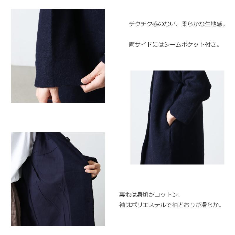 マオメイド　MAO MADE（マオメイド） 圧縮ウール モックネックコート mao made (マオメイド) 圧縮ウールモックネックコート : ICORA