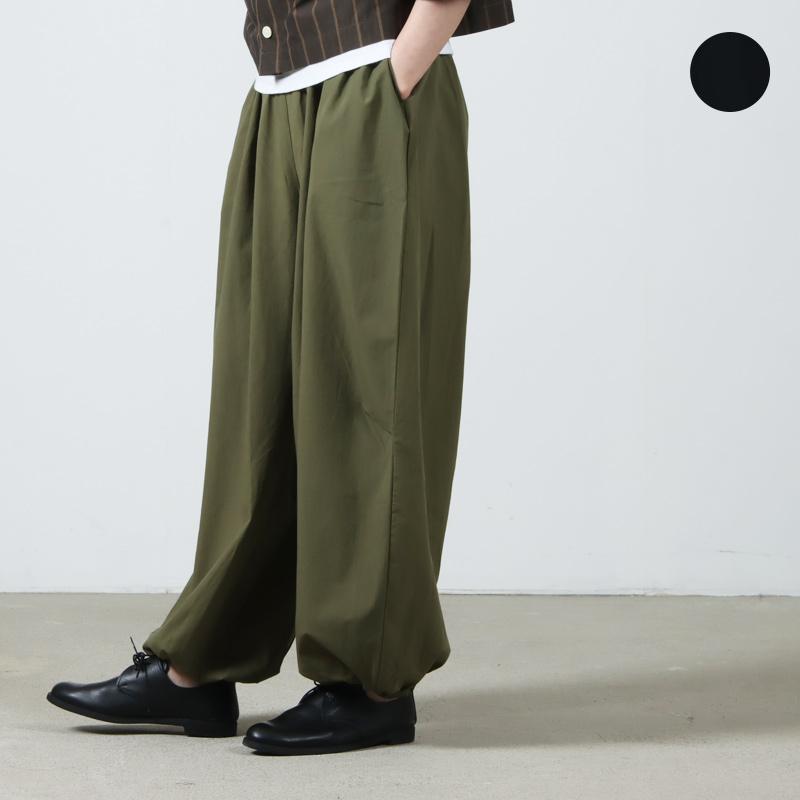 mizuiro ind (ミズイロインド) ドローストリングヘムボリュームパンツ  