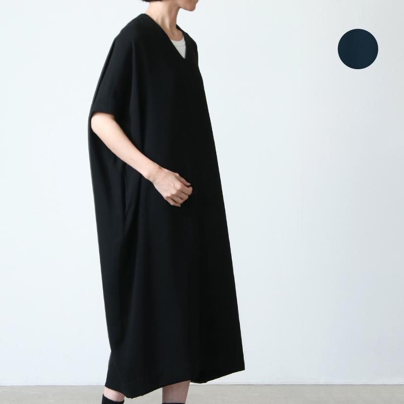 No Control Air ノーコントロールエアー アセテートポリエステル ライトクレープダブルクロス Vネックフレンチスリーブワンピース Icora ヤフーショッピング店 通販 Yahoo ショッピング