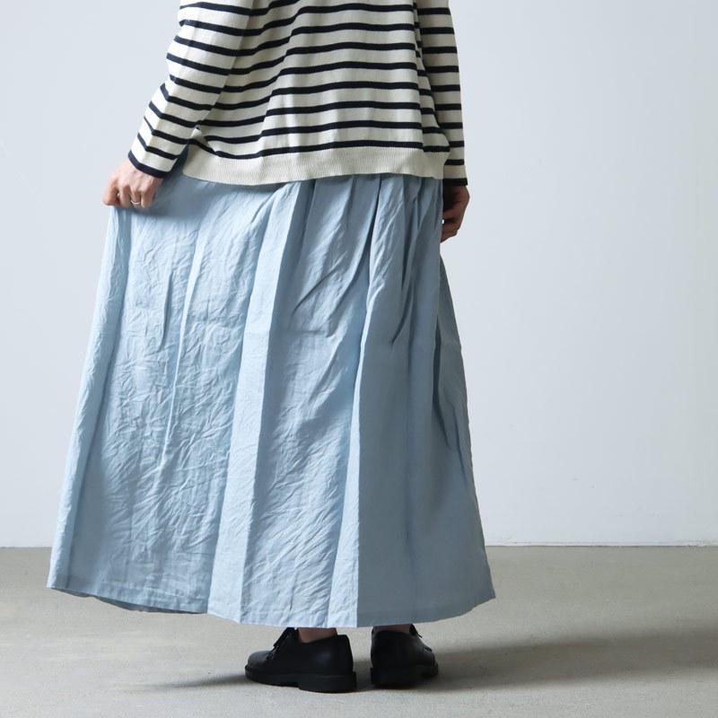 ICHI Antiquites (イチアンティークス) カラーリネンギャザースカート 