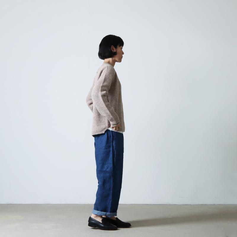 ICHI Antiquites (イチアンティークス) noir リネンデニムサルエル 