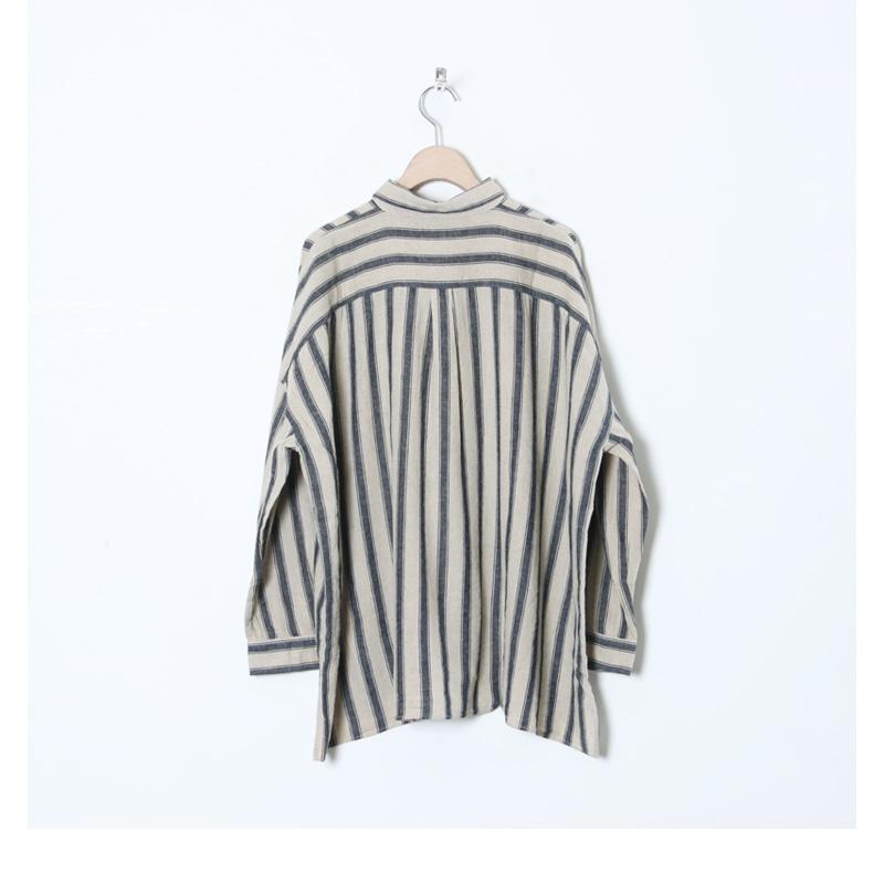 専用です✨ イチアンティークス コットンリネン ストライプシャツワンピース ichi Antiquite's(アンティークス） 100910 リネン水撚り