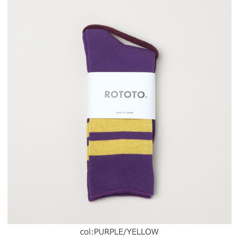 【20% OFF】RoToTo (ロトト) FINE PILE STRIPED CREW SOCKS / ファインパイルストライプクルーソックス｜icora｜09