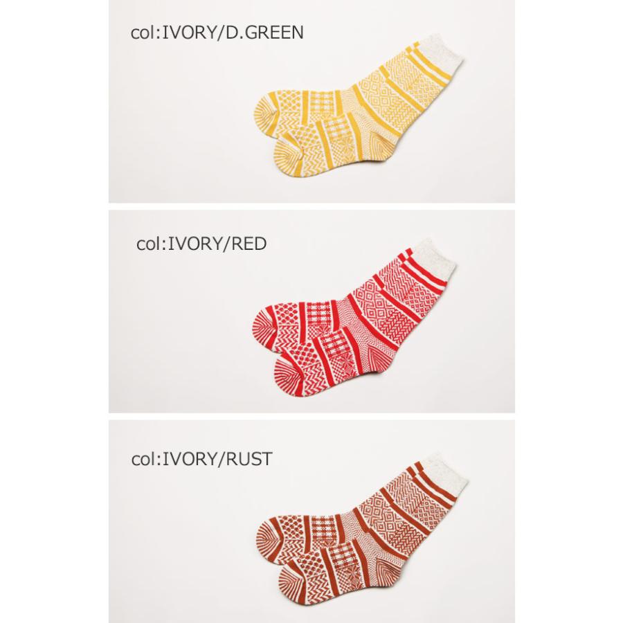 【20% OFF】RoToTo (ロトト) MULTI JACQUARD CREW SOCKS / マルチジャガードクルーソックス｜icora｜15