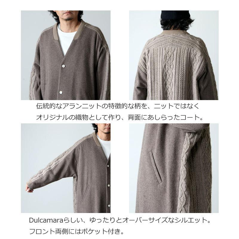 最終値下げドゥルカマラメンズレディースアランクロスリブニットコート