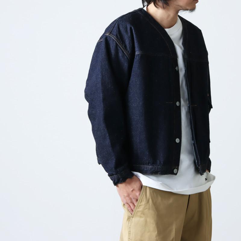 KAPTAIN SUNSHINE (キャプテンサンシャイン) No Collar Denim Jacket / ノーカラーデニムジャケット 312218001 ICORA ヤフー