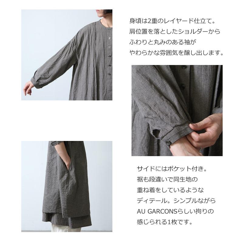 Au Garcons オーギャルソン Zaza ノーカラーワンピース ザザ Icora ヤフーショッピング店 通販 Yahoo ショッピング