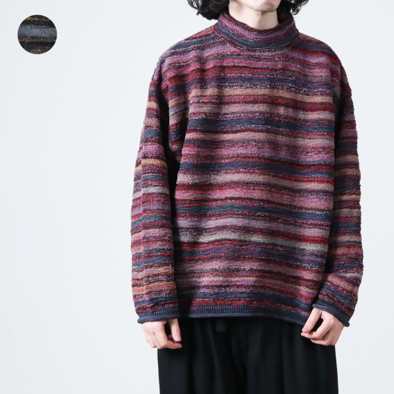 crepuscule (クレプスキュール) reverve Multi Border Moc Neck L/S 