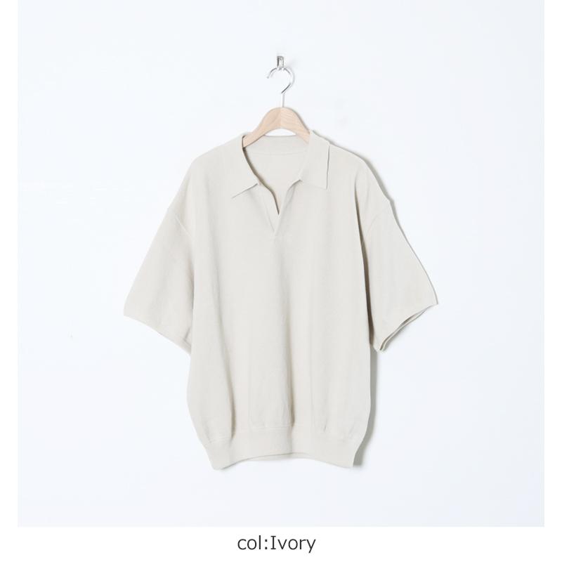 crepuscule (クレプスキュール) Light Moss Stitch Polo