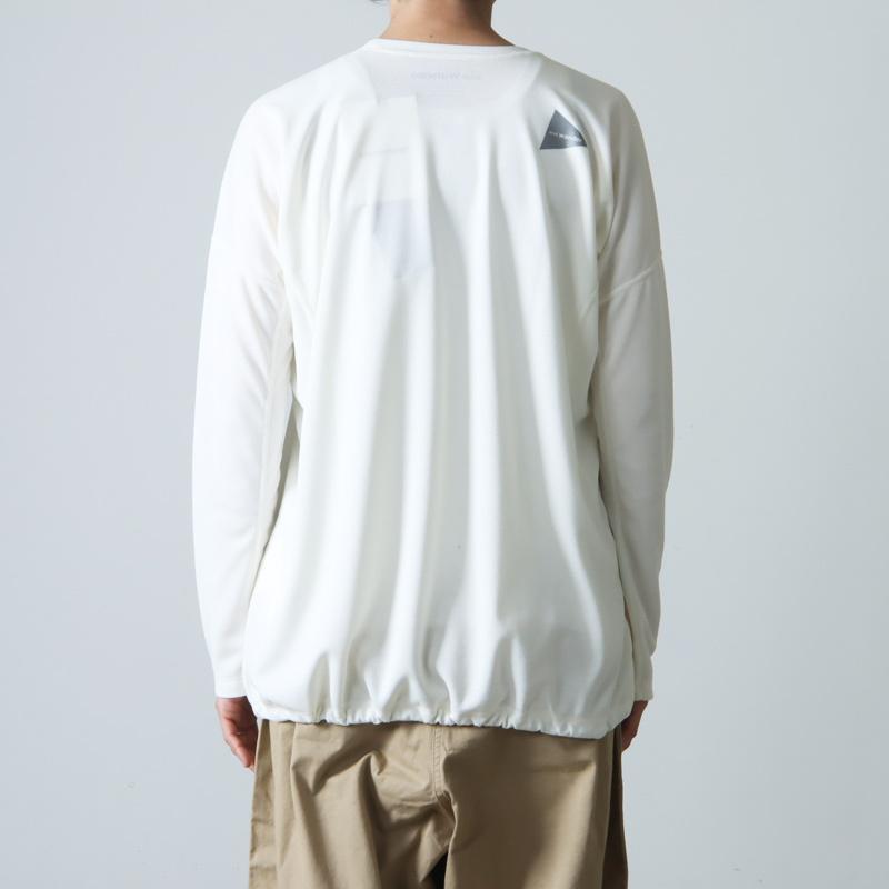and wander (アンドワンダー) power dry jersey long sleeve T W 