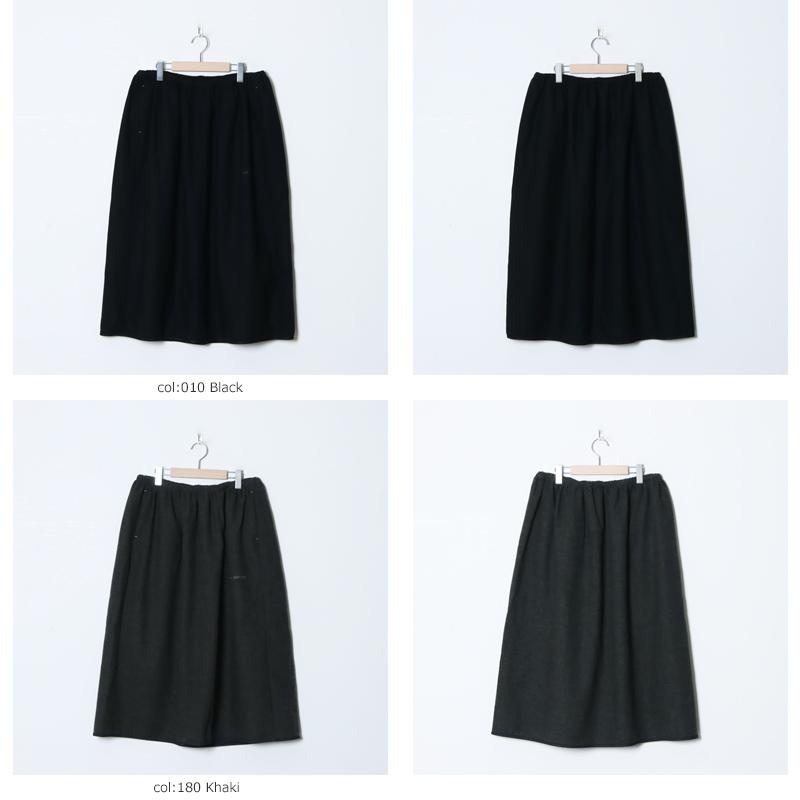 and wander (アンドワンダー) REWOOL tweed skirt / リウールツイード