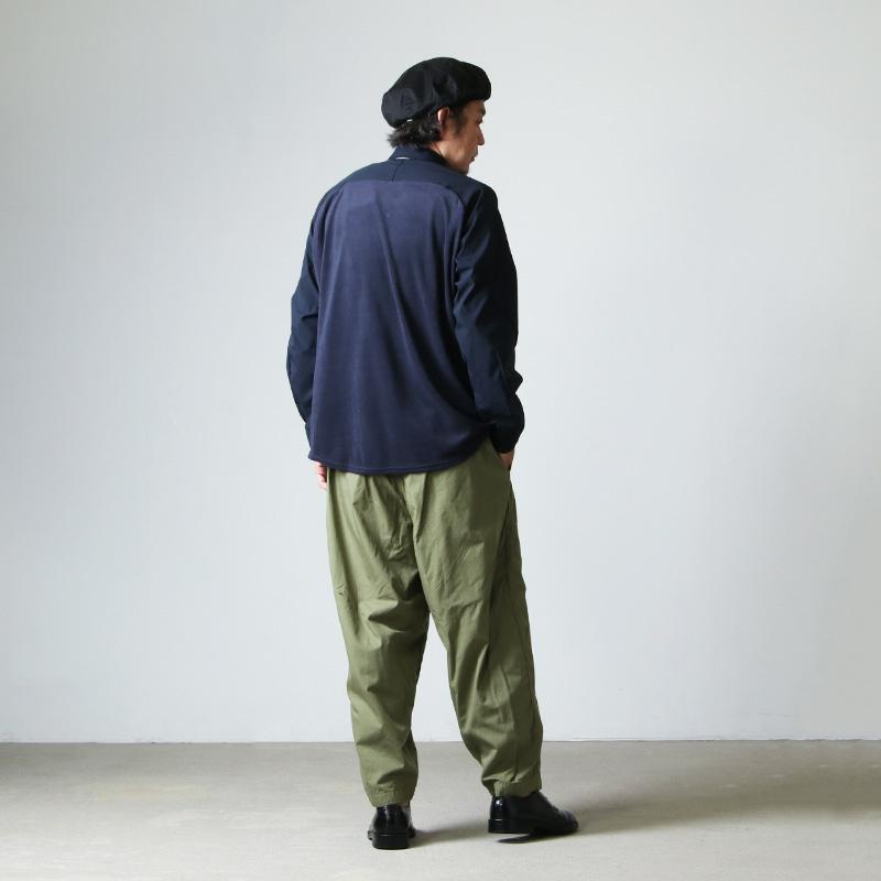 and wander (アンドワンダー) fleece base LS shirt / フリースベース 